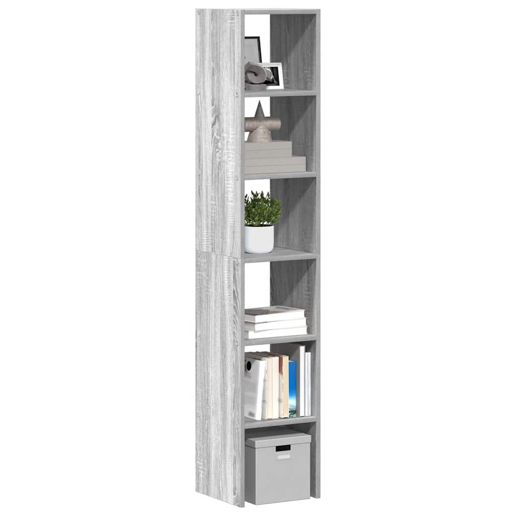 Bookcases 2 pcs Stackable Grey Sonoma 30x30x80 cm Engineered Wood - Bargainia.com - 