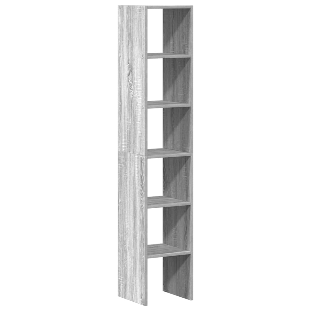 Bookcases 2 pcs Stackable Grey Sonoma 30x30x80 cm Engineered Wood - Bargainia.com - 