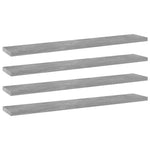 Bookshelf Boards 4 pcs Concrete Grey 60x10x1.5 cm Engineered Wood - Bargainia.com - 