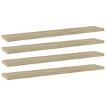 Bookshelf Boards 4 pcs Sonoma Oak 60x10x1.5 cm Engineered Wood - Bargainia.com - 