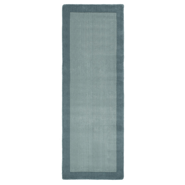 Bordered Duck Egg Blue Wool Rug - Bargainia.com - 5026134548503 - BORDER_DUCEGG_067X200