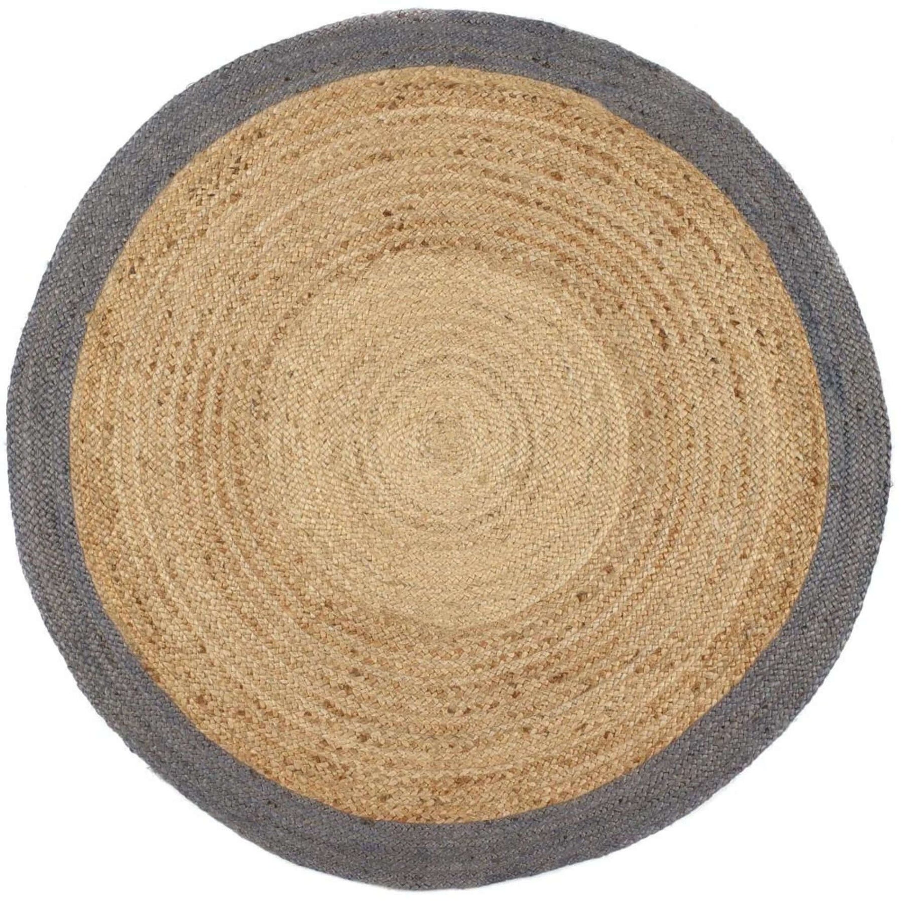Bordered Grey Jute Rug - Bargainia.com - 