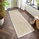 Bordered Light Beige Non - Slip Sisal Rug - Bargainia.com - 