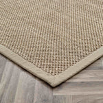 Bordered Light Beige Non - Slip Sisal Rug - Bargainia.com - 