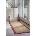 Bordered Raspberry Jute Rug - Bargainia.com - 