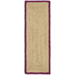 Bordered Raspberry Jute Rug - Bargainia.com - 