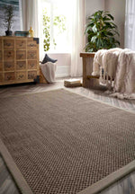 Bordered Sage Green Non - Slip Sisal Rug - Bargainia.com - 