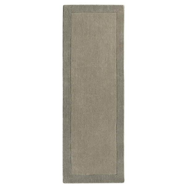 Bordered Taupe Wool Rug - Bargainia.com - 