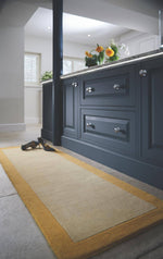 Bordered Yellow Wool Rug - Bargainia.com - 