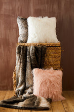 Bosie Lamina Mocha Ombre Fur Throw - Bargainia.com - 5018705968841