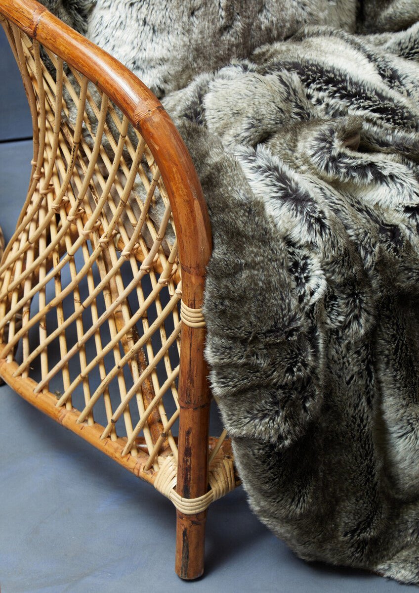 Bosie Lamina Mocha Ombre Fur Throw - Bargainia.com - 5018705968841