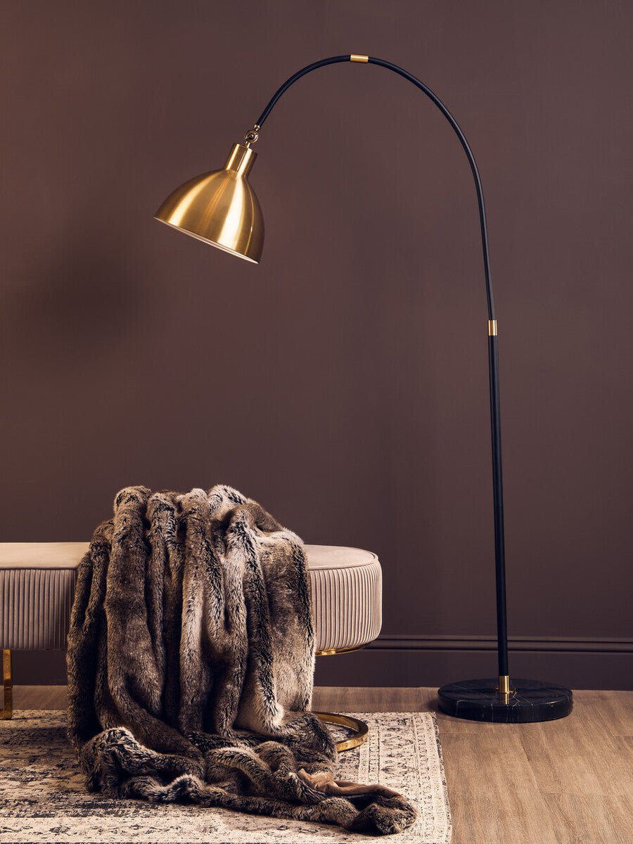 Bosie Lamina Mocha Ombre Fur Throw - Bargainia.com - 5018705968841