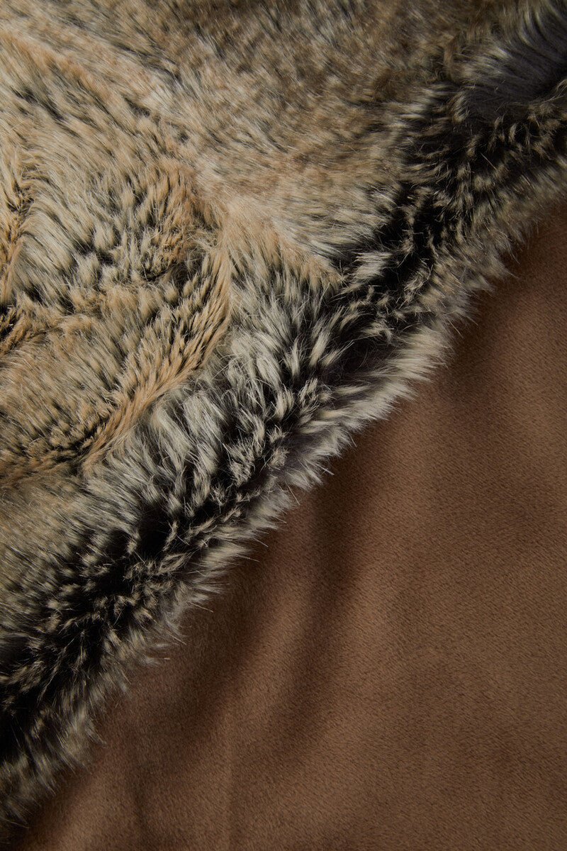 Bosie Lamina Mocha Ombre Fur Throw - Bargainia.com - 5018705968841
