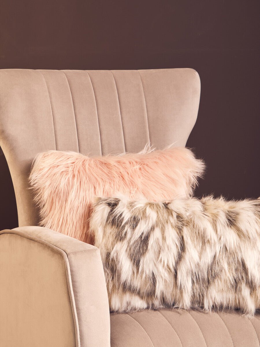 Bosie Lamina Natural Rectangular Fur Cushion - Bargainia.com - 5018705968919