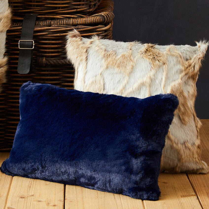 Bosie Lamina Navy Blue Rectangular Cushion - Bargainia.com - 5018705968629