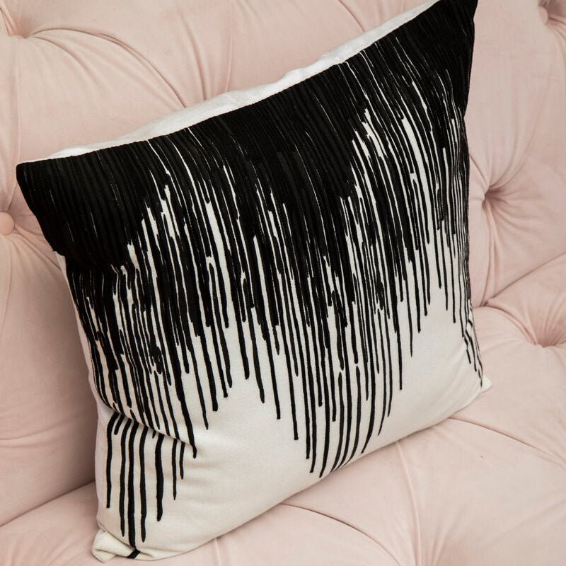 Bosie Ozella Black and White Embroidered Cushion - Bargainia.com - 5018705470016