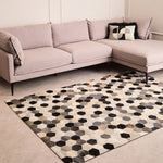 Bosie Safira Large Hair on Leather Hexagon Patchwork Rug - Bargainia.com - 5018705383033