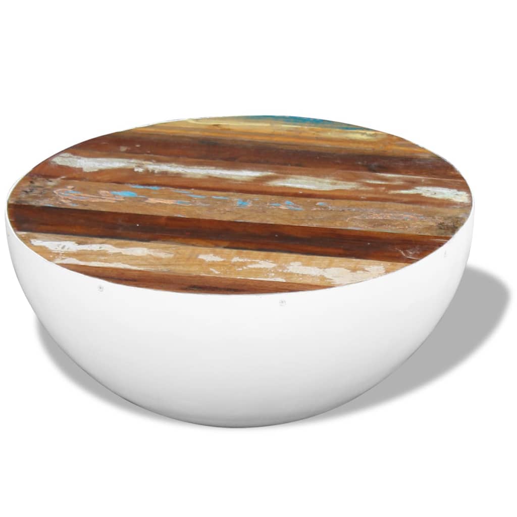 Bowl Shaped Coffee Table Solid Reclaimed Wood 60x60x30 cm - Bargainia.com - 8718475995319 - 243353