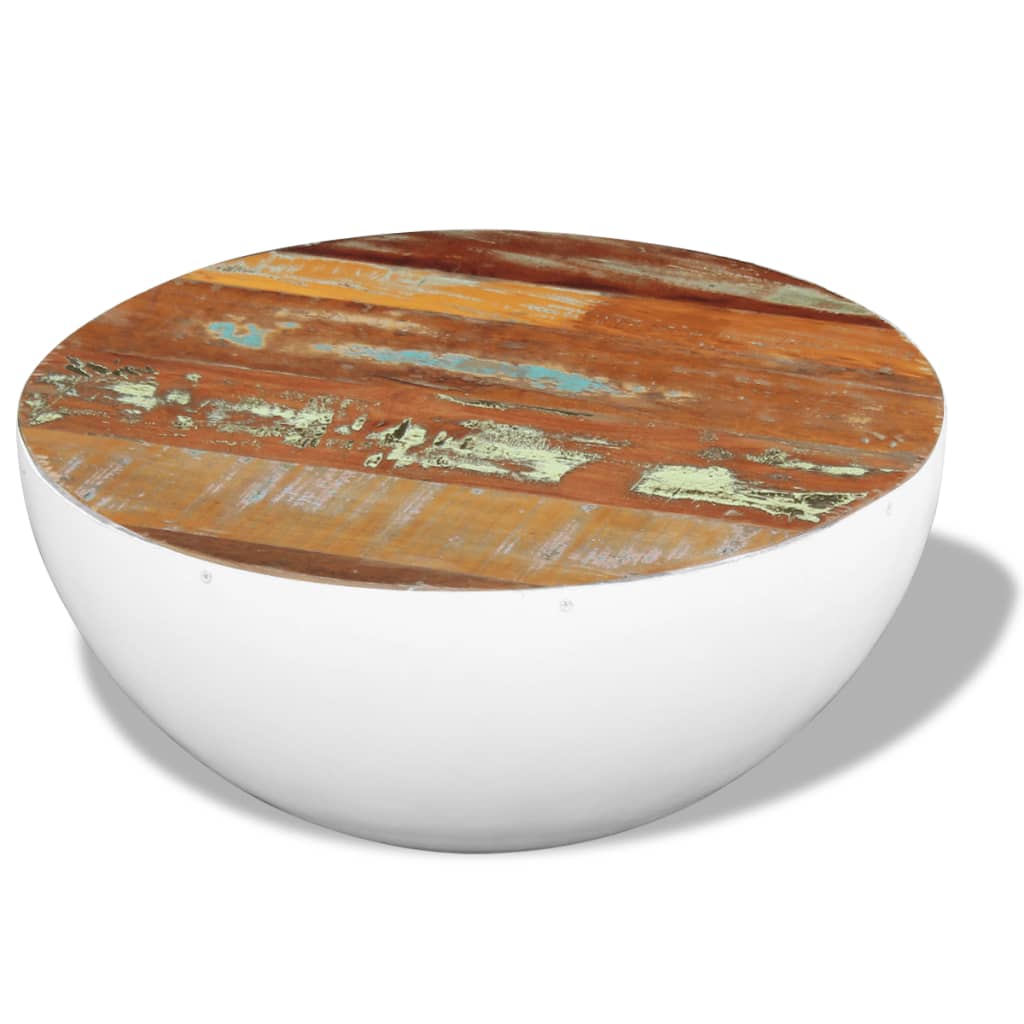 Bowl Shaped Coffee Table Solid Reclaimed Wood 60x60x30 cm - Bargainia.com - 8718475995319 - 243353