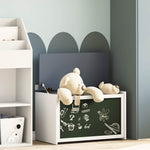 Box with Storage Grey and white 73 x 33 x 55 cm Engineered wood - Bargainia.com - 