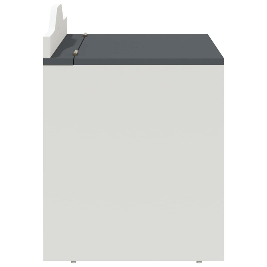 Box with Storage Grey and white 73 x 33 x 55 cm Engineered wood - Bargainia.com - 
