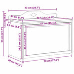 Box with Storage White 73 x 33 x 55 cm Engineered wood - Bargainia.com - 