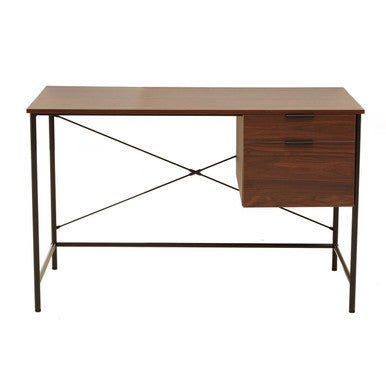 Bradbury Dark Walnut Veneer Desk With Drawers - Bargainia.com - 5018705490632
