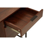 Bradbury Dark Walnut Veneer Desk With Drawers - Bargainia.com - 5018705490632