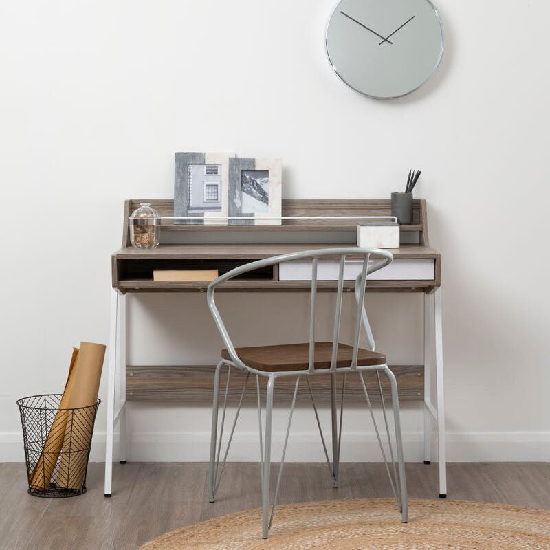 Bradbury Light Oak Veneer Desk - Bargainia.com - 5018705490588