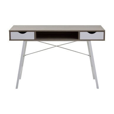 Bradbury Two Drawer Light Oak Veneer Desk - Bargainia.com - 5018705490533