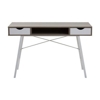 Bradbury Two Drawer Light Oak Veneer Desk - Bargainia.com - 5018705490533