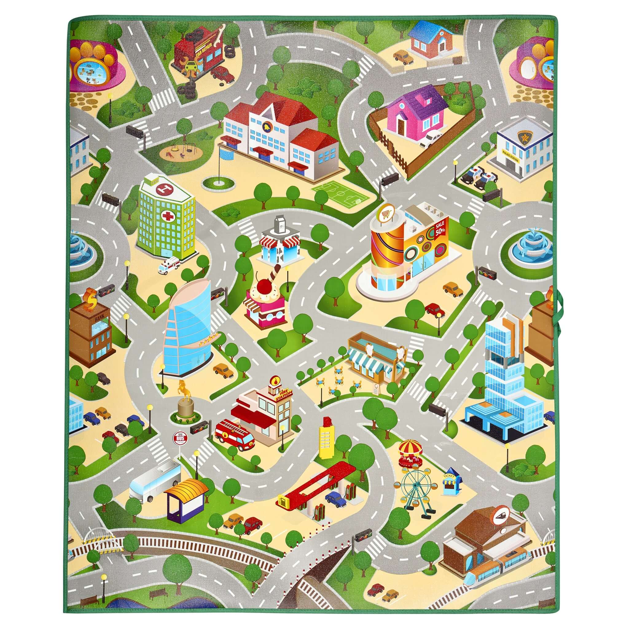 Bright City EVA Wipe Clean Play Mat - 120 x 100cm Bargainia