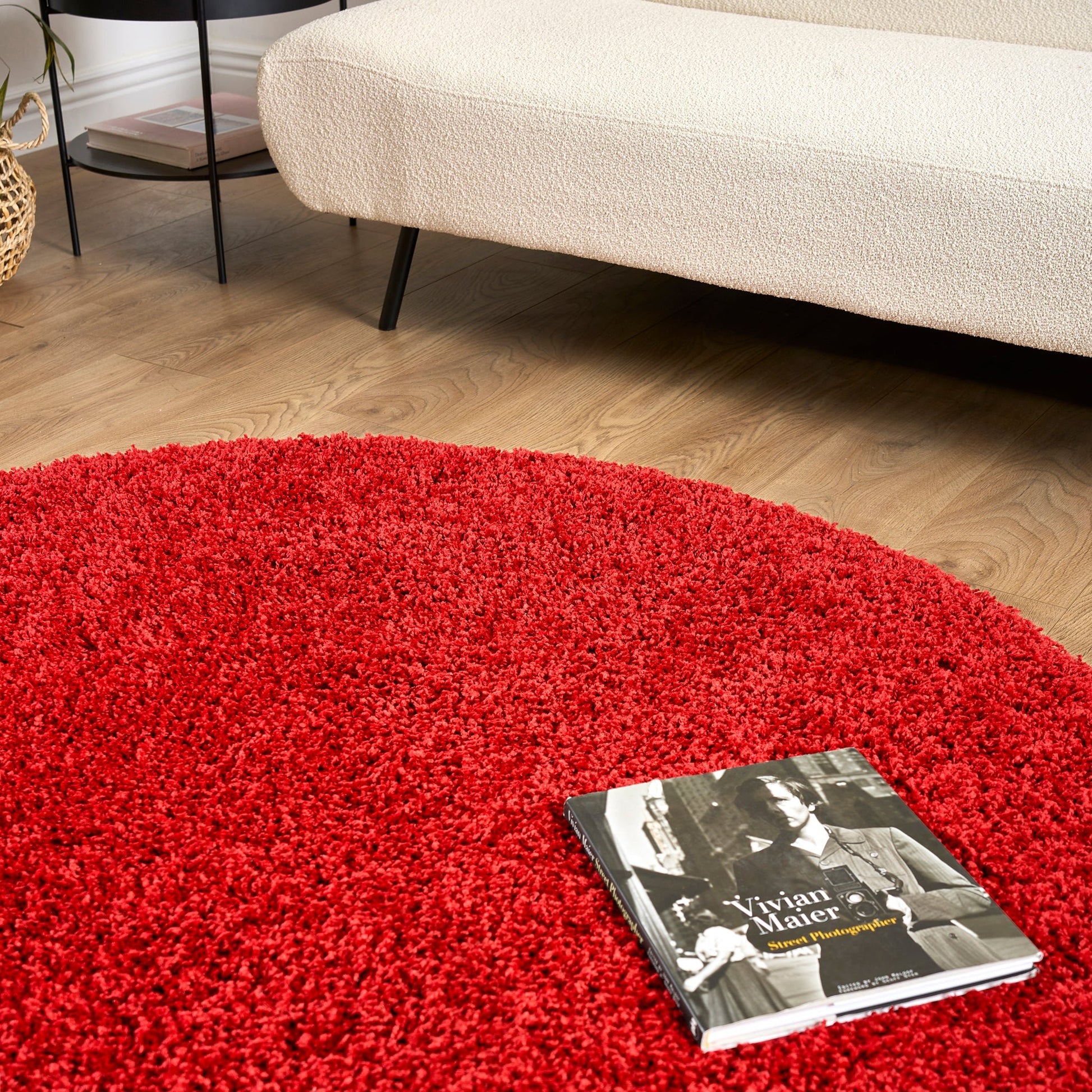 Bright Red Thick Shaggy Rug - California Rugs Rug Masters
