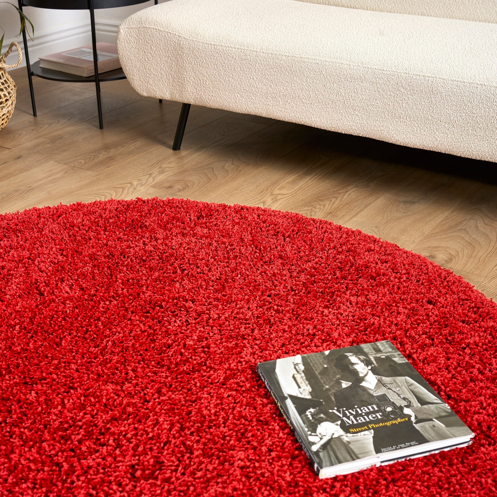 Bright Red Thick Shaggy Rug - California Rugs Rug Masters