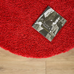 Bright Red Thick Shaggy Rug - California - Bargainia.com - 