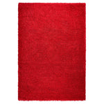Bright Red Thick Shaggy Rug - California - Bargainia.com - 