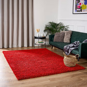 Bright Red Thick Shaggy Rug - California Rugs Rug Masters