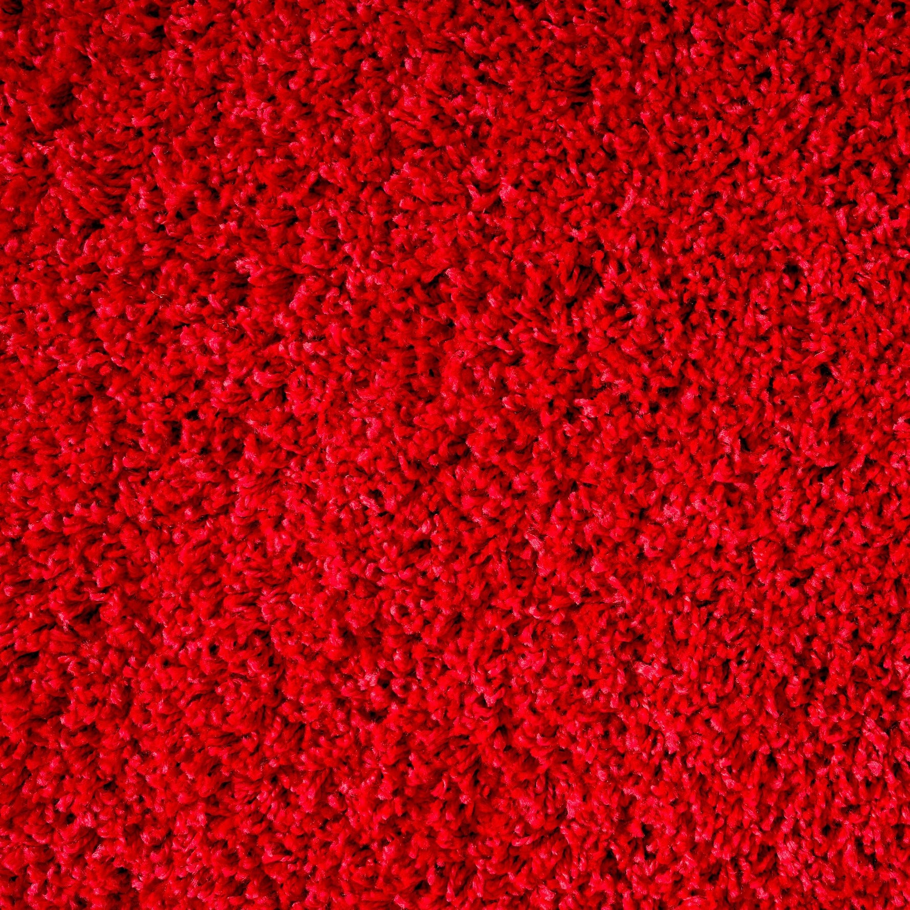 Bright Red Thick Shaggy Rug - California - Bargainia.com - 