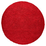Bright Red Thick Shaggy Rug - California - Bargainia.com - 