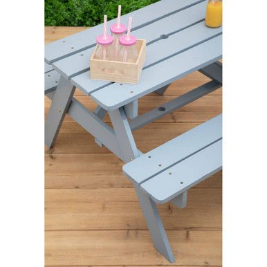 Brighton Grey Finish Wood Kids Picnic Bench - Bargainia.com - 5018705946436