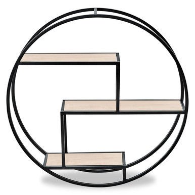 Brixton 3 Tier Round Metal Wall Shelf - Bargainia.com - 5018705427621