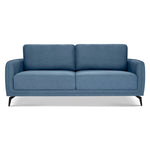 Brixton Blue 3 Seater Sofa - Modern Fabric Sofa with Steel Legs - Bargainia.com - 5056150285946
