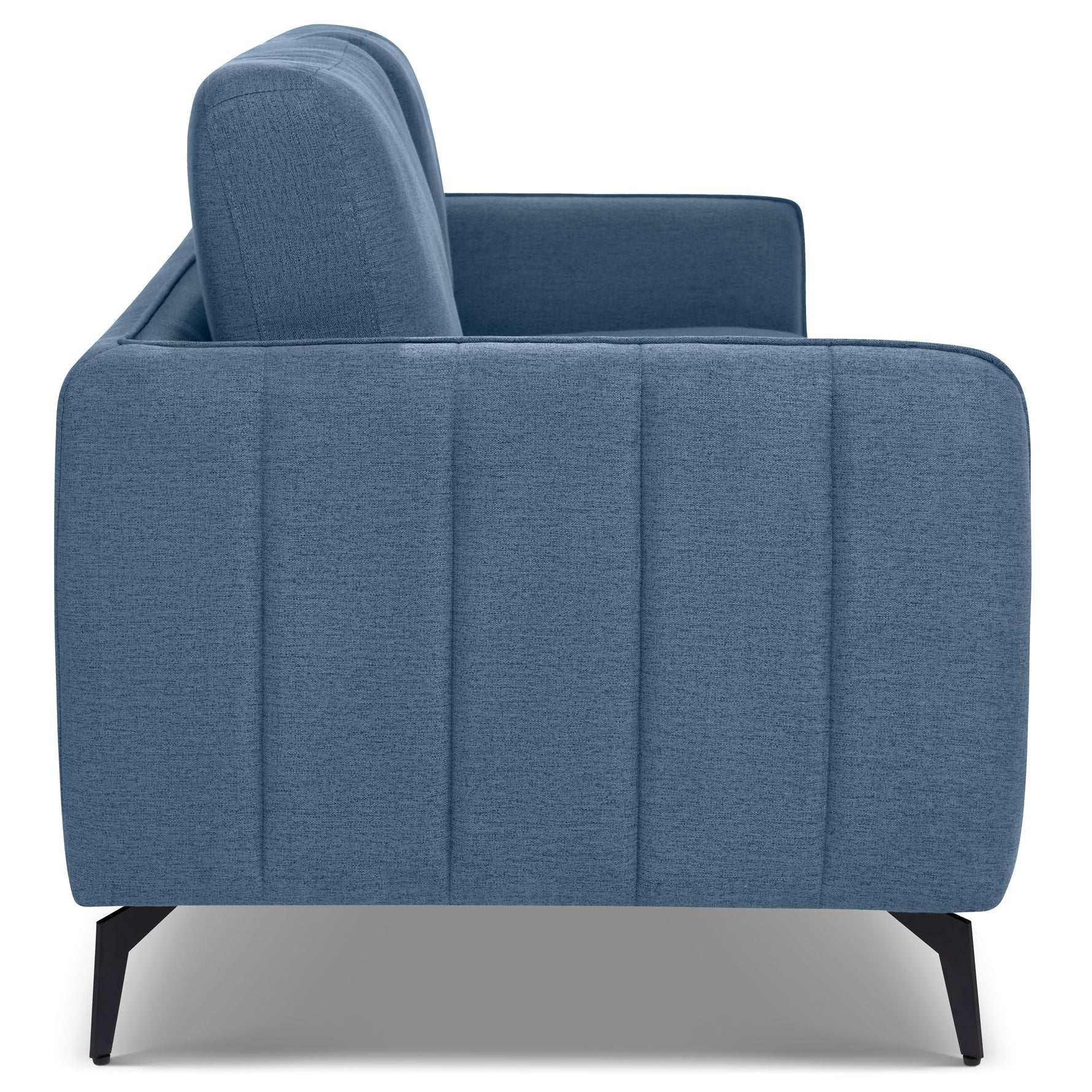 Brixton Blue 3 Seater Sofa - Modern Fabric Sofa with Steel Legs - Bargainia.com - 5056150285946