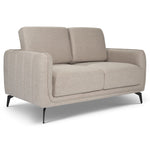 Brixton Cream 2 & 3 Seater Sofa Set - Modern Fabric Sofa Suite with Steel Legs - Bargainia.com - 5056150285908