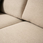 Brixton Cream 3 Seater Sofa - Modern Fabric Sofa with Steel Legs - Bargainia.com - 5056150285892