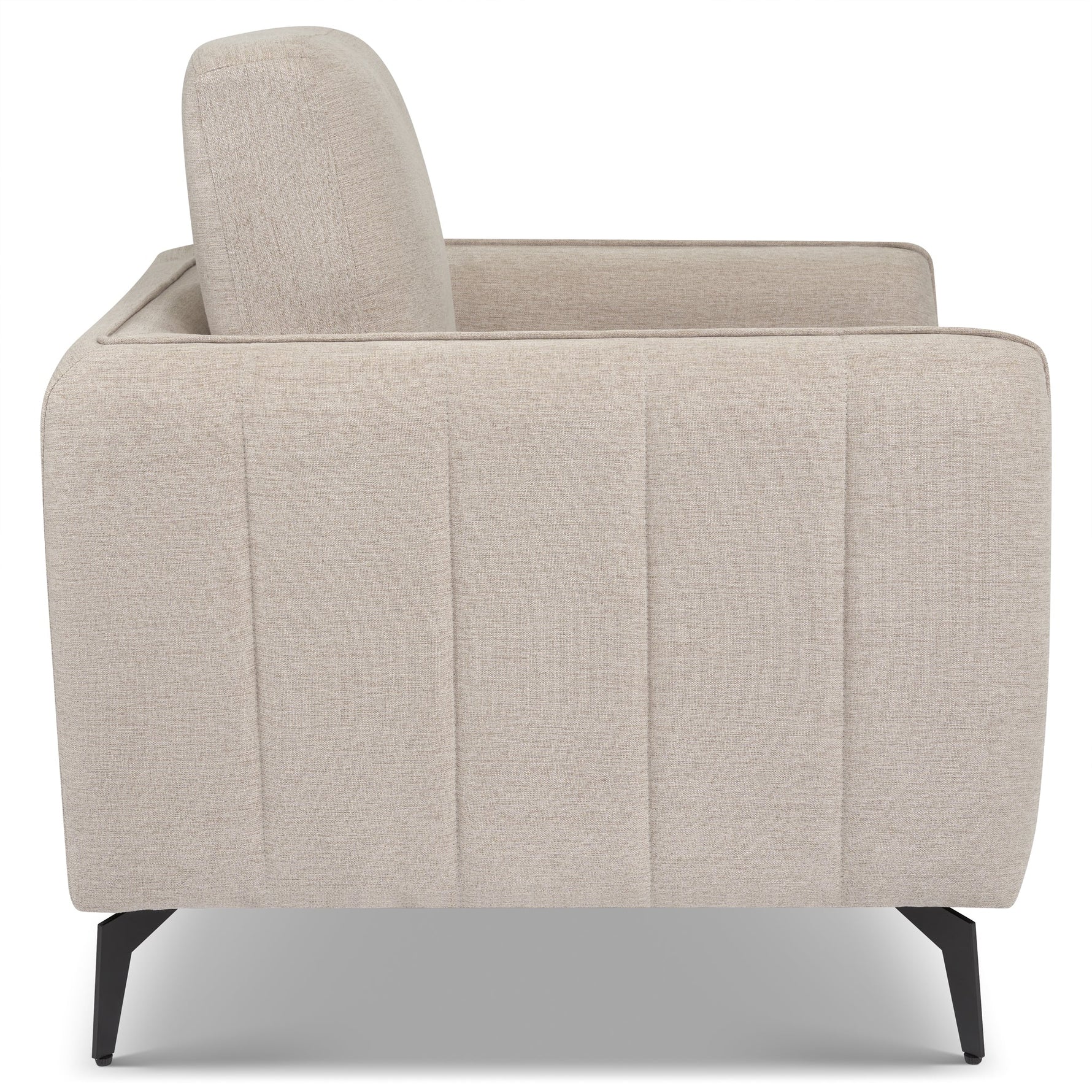 Brixton Cream Armchair - Modern Fabric Accent Chair with Steel Legs - Bargainia.com - 5056150285878