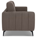 Brixton Dark Brown 2 & 3 Seater Sofa Set - Modern Fabric Sofa Suite with Steel Legs - Bargainia.com - 5056150286004