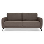 Brixton Dark Brown 2 & 3 Seater Sofa Set - Modern Fabric Sofa Suite with Steel Legs - Bargainia.com - 5056150286004