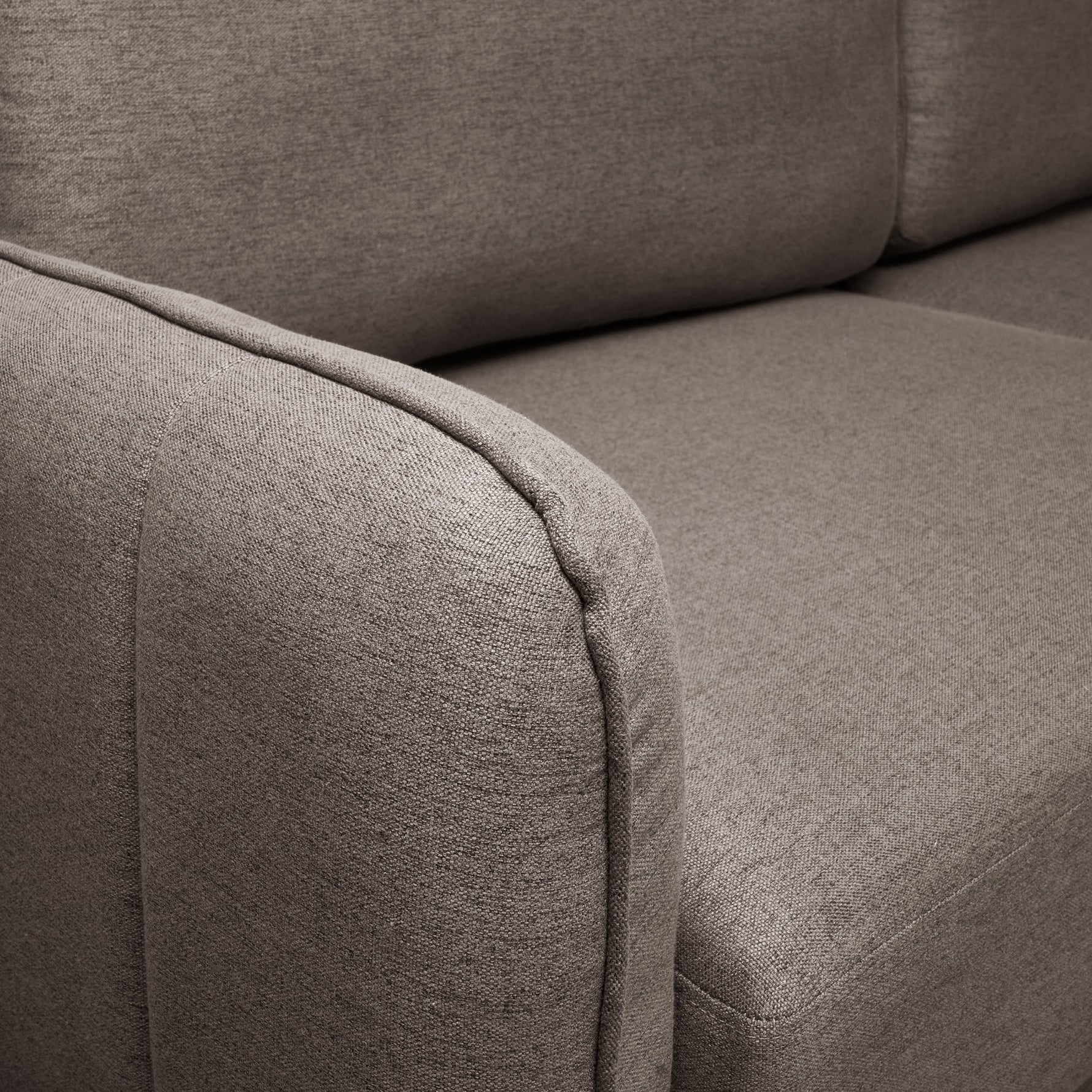 Brixton Dark Brown 2 Seater Sofa - Modern Fabric Sofa with Steel Legs - Bargainia.com - 5056150285984