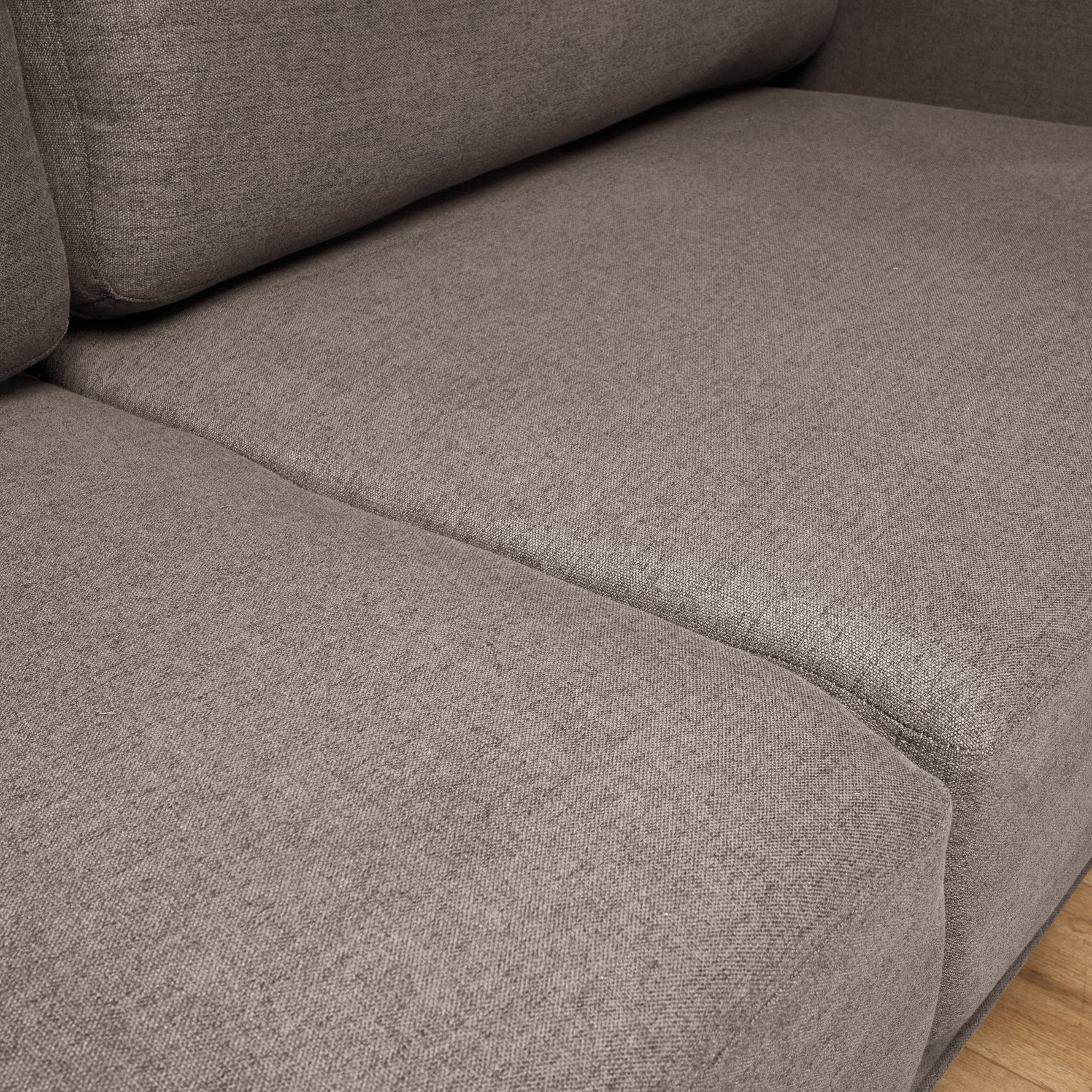 Brixton Dark Brown 2 Seater Sofa - Modern Fabric Sofa with Steel Legs - Bargainia.com - 5056150285984